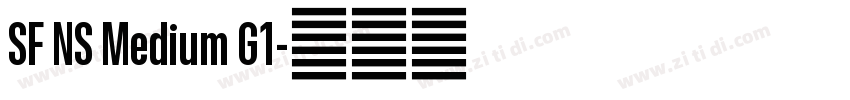 SF NS Medium G1字体转换